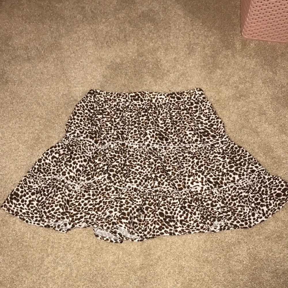 ruffle cheetah skirt